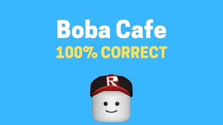 Boba Cafe Application Answers 2021  ROBLOX [upl. by Ahtreb]