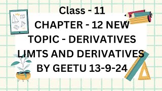 Class 11 Maths Derivatives  Limits and Derivatives  Class 11 Derivative  Product Rule  Derivativ [upl. by Matheny292]