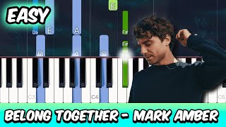 Belong Together  Mark Ambor  EASY Piano Tutorial [upl. by Eta]