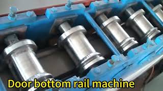 Rolling shtter door bottom rail base rail roll forming machine [upl. by Ynaffital248]