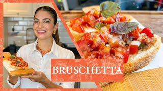 BRUSCHETTA DE TOMATE RÁPIDA E DELICIOSA [upl. by Bazluke]