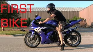 Yamaha R1 As a First Bike  Short Man Learning How To Ride His First Motorcycle Yamaha YZFR1 [upl. by Olumor]