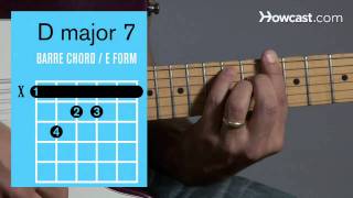 How to Play a D Major 7 Barre Chord  Guitar Lessons [upl. by Japha]