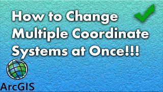 GIS Analyst Do This to Change Multiple ShapefileFeature Coordinate Systems at Once  ArcGIS Pro [upl. by Wills143]