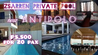 Affordable Private Resort near Antipolo Rizal  Zsarren Private Pool Staycation [upl. by Anelrac]