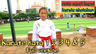 Karate kata 1 2 3 4 amp 5  Full version  karate shotokan [upl. by Hephzipa]