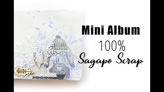 Tuto scrapbooking  Un mini album facile 100 Sagapo Scrap [upl. by Nylecoj]