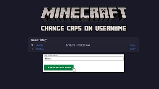 UPDATED  READ DESC Minecraft Name Change Capitalization Method 2021 [upl. by Xuaeb585]