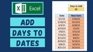 How to Add Days to Dates in Excel [upl. by Rehptosirhc]