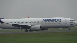 SunExpress B737800 Landing Schiphol [upl. by Eimmis755]