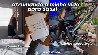 ARRUMANDO A MINHA VIDA PARA 2024  metas nova rotina organização hábitos inegociáveis [upl. by Bigg]