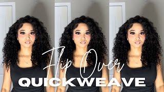 HOW TO Curly Flip Over Method Quickweave [upl. by Sabu]