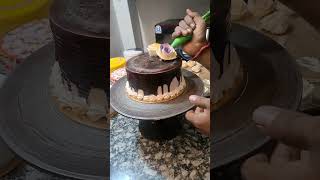 Simple amazing chocolate cake design cake chocolatecake [upl. by Nailimixam]