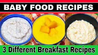 3 Amazing Weight Gaining Breakfast Recipes For Baby 13 Years  Baby Food  Healthy Food Bites [upl. by Trevorr]