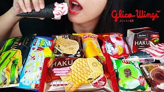 ASMR ICE CREAM GLICO WINGS 🍦 JCONE BLACK PINK HAKU MATCHA MONAKA FROSTBITE MOCHI HAKU TIRAMISU 🍦 [upl. by Donna]