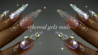 Ethereal GelX Nails🫧✨ beginnerfriendly extensions  magical nail art✨ [upl. by Nwahsan]