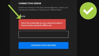 Epic Games Launcher  Sorry The Credentials You Are Using Or Invalid [upl. by Lerner501]