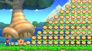 What Happens when Mario use 999 Fire Flowers in New Super Mario Bros U Deluxe [upl. by Inez]