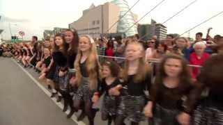 Riverdance World Record 21 July 2013 Dublin The line goes on and on [upl. by Beltran539]