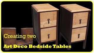 Creating Stylish Bedside Tables From A Damaged Art Deco Dresser  Furniture Restoration [upl. by Oneg]