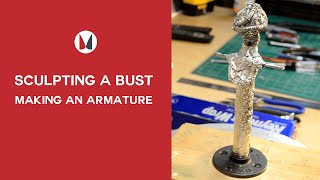 Sculpture Tutorial  Making An Armature For A Bust [upl. by Sidonnie]