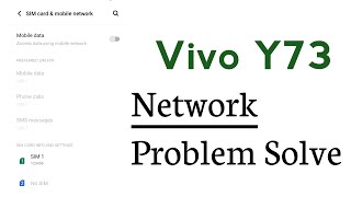 Vivo Y73 Network Problem Solve [upl. by Sochor]