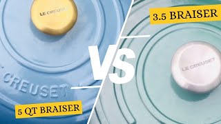 Le Creuset This or That Le Creuset 5 qt Braiser Vs 35 qt Braiser May 2024 [upl. by Weisman]