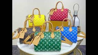 So Amazing LV Speedy P9 Bandouliere 40 amp 25 Red Jaune Mat Green Blue Monogram [upl. by Thirion974]