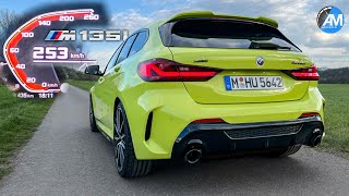 2022 BMW M135i 306hp  0254 kmh acceleration🏁  by Automann in 4K [upl. by Annadroj]