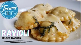 Ravioli selber machen  mit Pilzfüllung [upl. by Ayama]