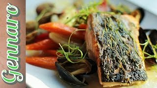 Pan Fried Salmon with Gennaro [upl. by Aiehtela801]