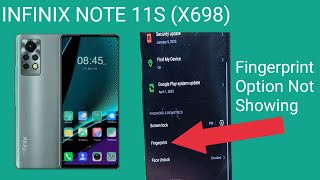 Infinix Note 11s Fingerprint  Option Not Showing Option Missing  Not Working [upl. by Redna]