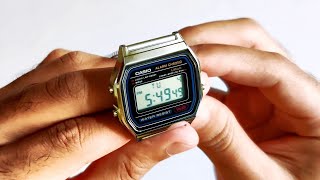 Casio a158w unboxing  VINTAGE COLLECTION A158WA1Q  D011 Silver Digital  Unisex Watch [upl. by Milly]