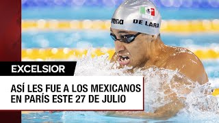 Juegos de París Miguel de Lara descalificado en natación Actividad de mexicanos este 27 julio [upl. by Burchett]