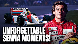 10 BEST Moments Of Ayrton Senna [upl. by Eibbil]