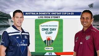 🔴LIVE VIC vs QLD 5th Match  AUS One Day Cup score with commentary [upl. by Diena63]