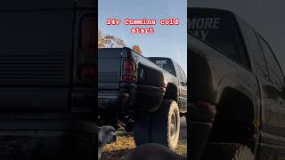 24v Cummins cold start cummins coldstart cumminsdually dieselpower dieselexhaust dieseltuning [upl. by Neggem]