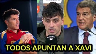 LAPORTA LEWANDOSKI PEDRI APUNTAN A XAVI RETRATADA A MISTER SEITAN Y SPIDERCULE [upl. by Ennaxor]