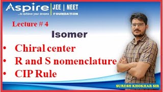 Isomer  lec4  Chiral center  R and S nomenclature  CIP Rule [upl. by Amir418]