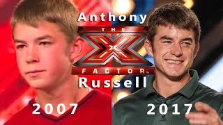 The X Factor UK  20072017  Anthony Russell  audition from 2007 when he was a teenagerand now [upl. by Anavoig]