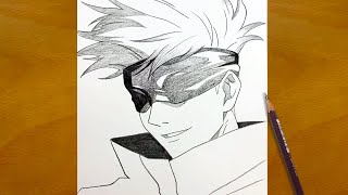 Anime Sketch  How to Draw Gojo Satoru from Jujutsu Kaisen  Stunning Pencil Art Process [upl. by Llerrod]