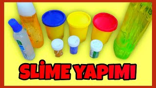 Tutkalsız Borakssız Oyun Hamurundan Slime Nasıl Yapılır  2 Malzeme ile Slime  Slime Malzemeleri [upl. by Otto351]