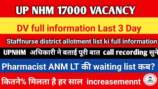 Upnhm 17000 Vacancy  DV Full Details In Video Just Watch [upl. by Bridges]