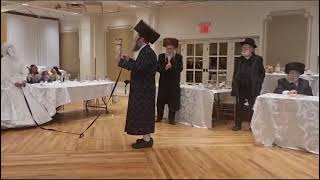 Bitchkov Rebbe dancing Mitzvah Tantz in Williamsburgh at the Pshevorsk Chasina  Kislev 5784 [upl. by Amalee64]