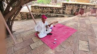 A Rajasthani Instrument Player at Famous Mehran Garh Fort Jodhpur Rajasthan [upl. by Jojo]