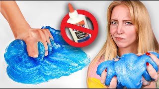 Trying NO GLUE Slime Recipes [upl. by Ahsaeyt]