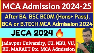 JECA 2024 MCA Admission 2024 Eligibility Seat Jadavpur University Calcutta University Makaut [upl. by Bassett771]