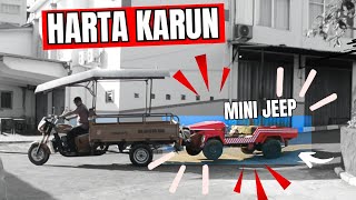 Proses FULL Mengeluarkan Harta Karun MOBIL jeep Tua TERBENGKALAI Mini Buggy mini jeep [upl. by Ehcropal]