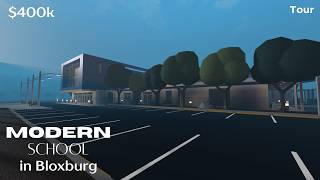 Bloxburg  Modern Bloxburg High School  Tour  Floorplan [upl. by Eidac]