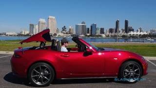 2017 Mazda MX5 Miata RF retractable hardtop roof demo [upl. by Skippy]